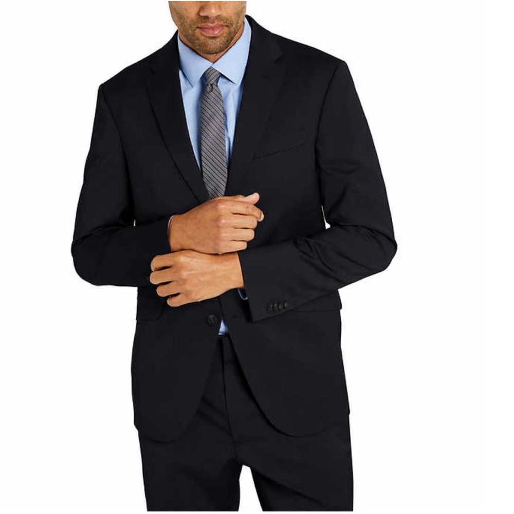 Kenneth Cole mens flex suit-separate jacket, Black.